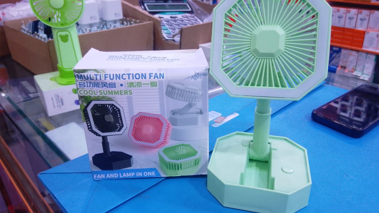 2-in-1 Portable Foldable Rechargeable Fan