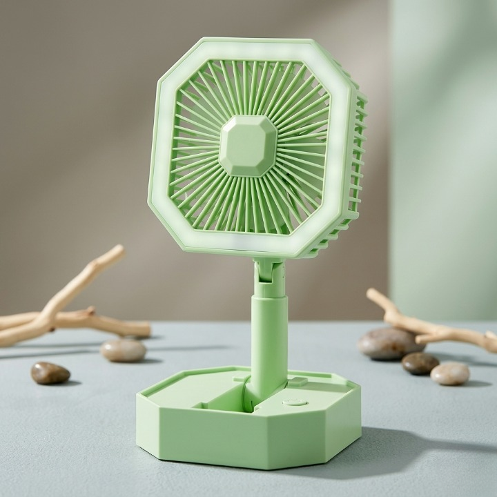2-in-1 Portable Foldable Rechargeable Fan